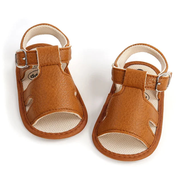 sandales marron premier pas bébé semelle antidérapante pour bébés garçons et bébé filles