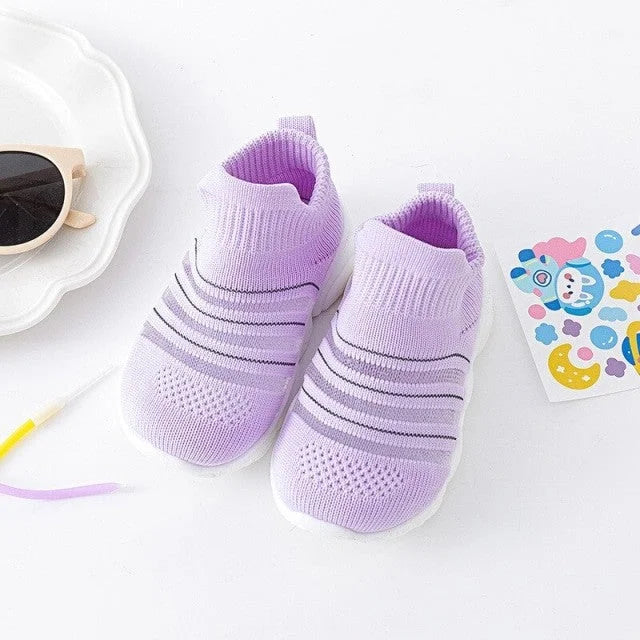 Chaussures Bébés Semelles Souples coloris violet