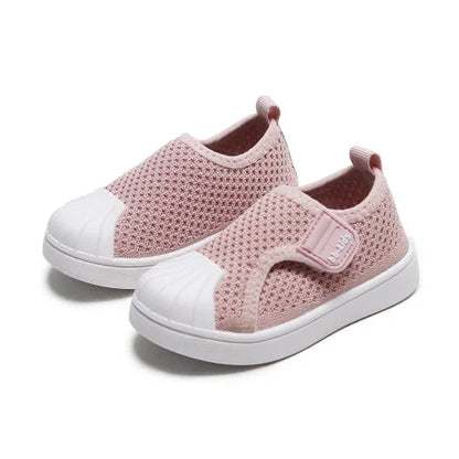 Chaussures bébé souples et antidérapantes rose
