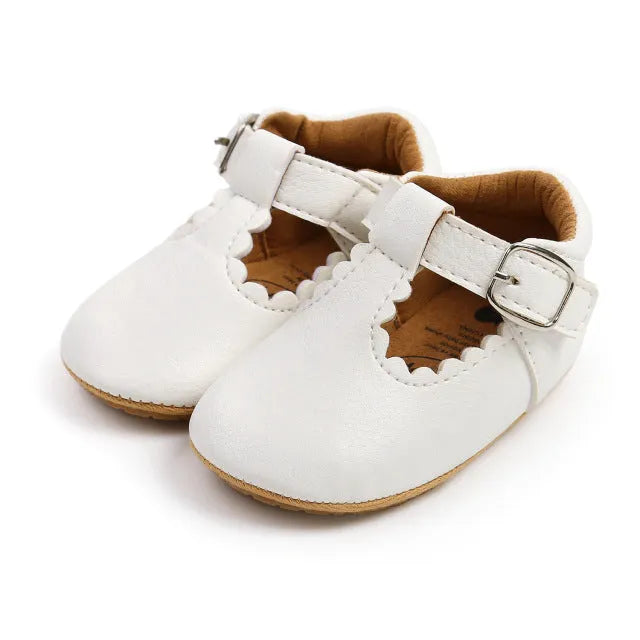 Chaussures bébé en cuir Antidérapantes coloris Blanc