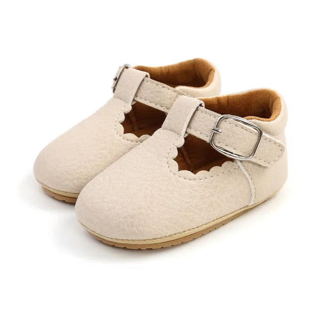 Chaussures bébé en cuir Antidérapantes couleur beige