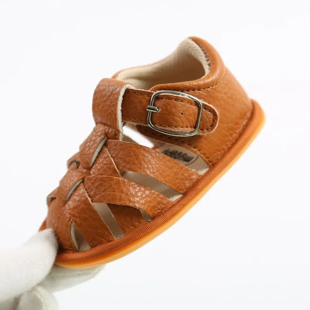 Sandales pour bébés en cuir souple