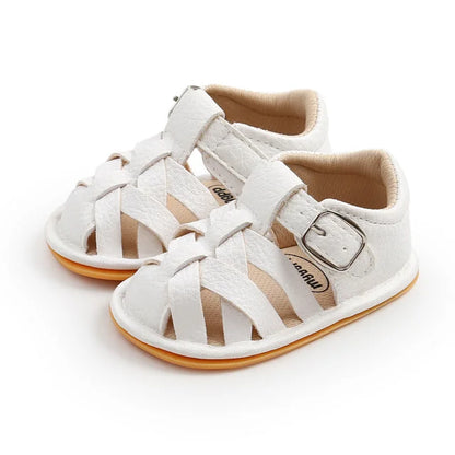 Sandales bébés en cuir blanc