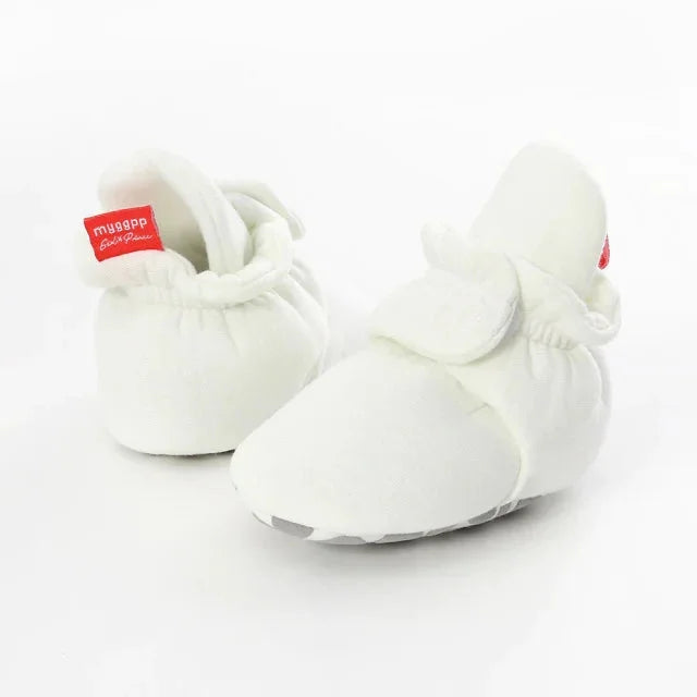 Chaussons bébé blanc antidérapant
